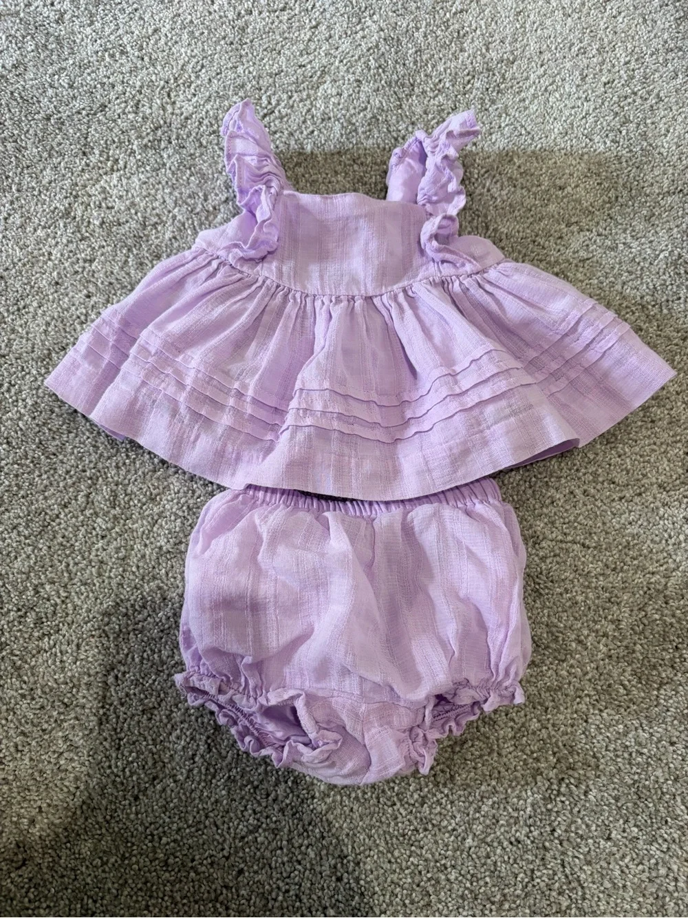Janie & Jack Lilac 2 piece set size 0-3 mo